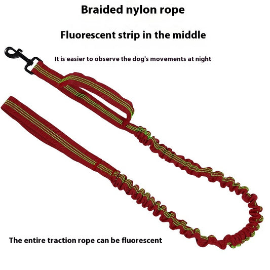 Dog Retractable Elastic Reflective Hand Holding Rope