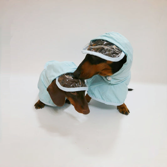 Dog Waterproof Hooded Poncho Raincoat