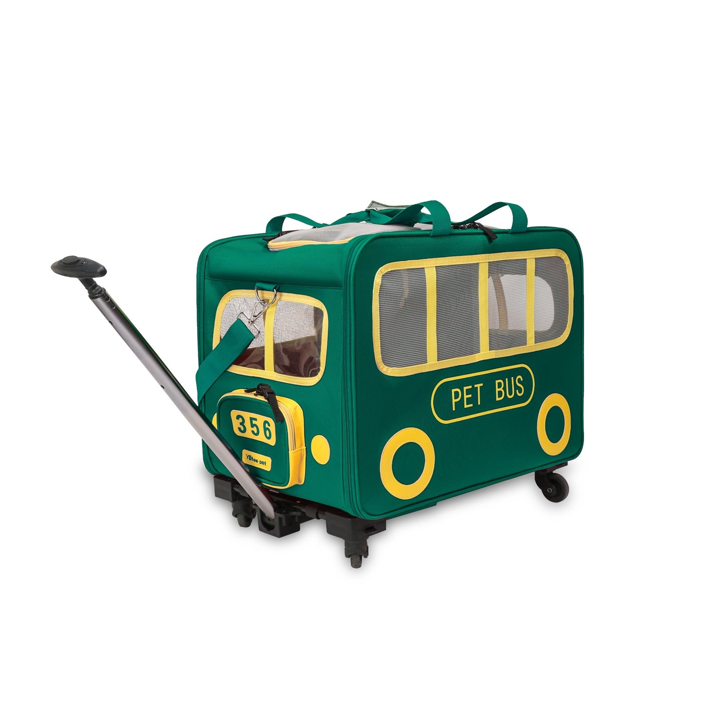 Portable Pet Trolley Carrier | Rolling Travel Carrier for Dogs & Cats
