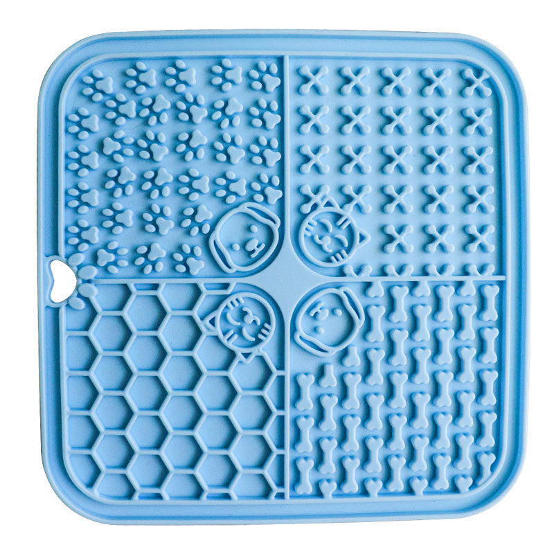 Silicone Pet Suction Cup Licking Pad Pet Placemat Silicone Licking Plate Pad