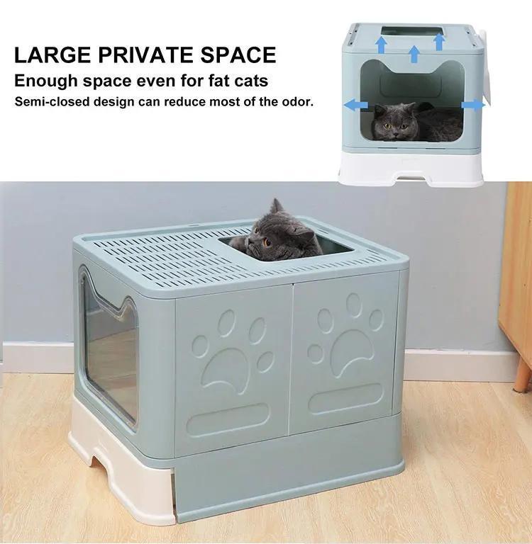 Front-entry Enclosed Extra-large Cat Litter Box With Litter Cover And Litter Scoop
