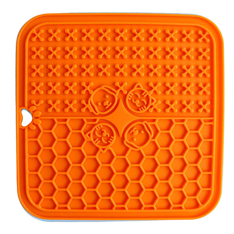 Silicone Pet Suction Cup Licking Pad Pet Placemat Silicone Licking Plate Pad