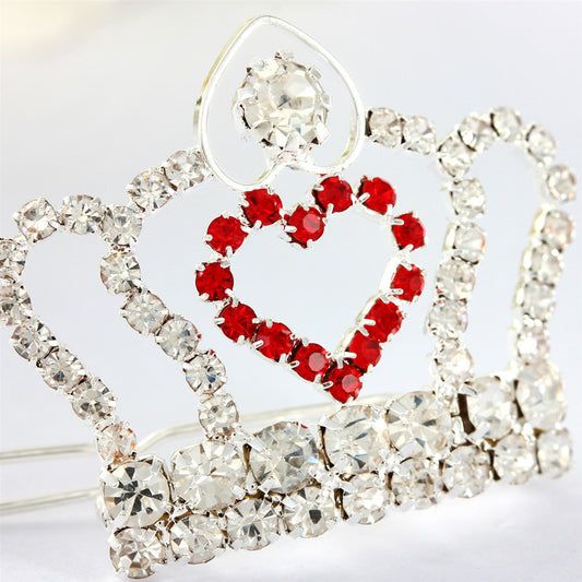 Rhinestone Small Crown Barrettes Dogs And Cats Supplies