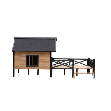 Luxury Large Outdoor Wooden Dog House | Premium Cabin Kennel