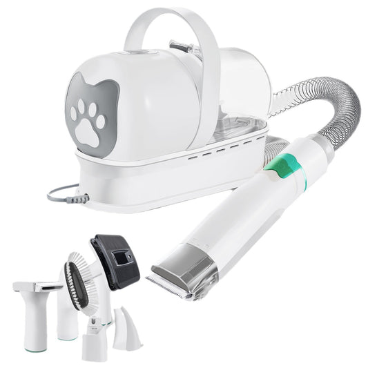 7-in-1 Pet Grooming Vacuum Kit – Dog & Cat Hair Trimmer with Vacuum