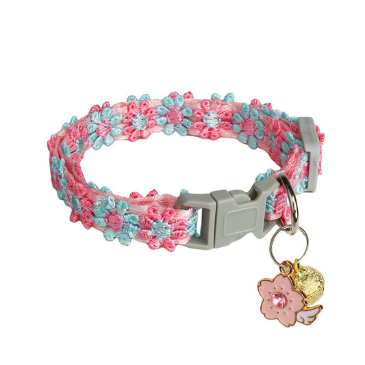 Lace Embroidery Trim Bell Pet Collar