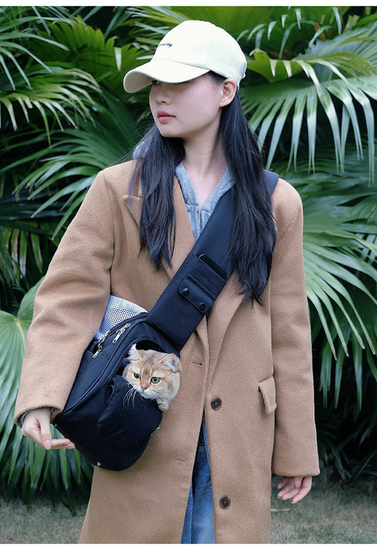 Portable Pet Carrier Shoulder Bag | Crossbody Cat & Dog Carrier