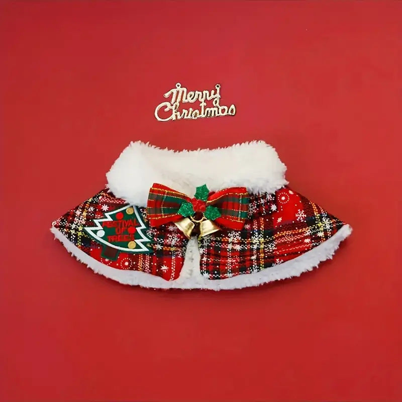 Cat Christmas Cloak Dog Shawl Pet Warm Scarf