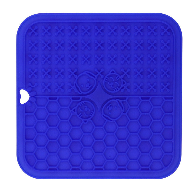 Silicone Pet Suction Cup Licking Pad Pet Placemat Silicone Licking Plate Pad