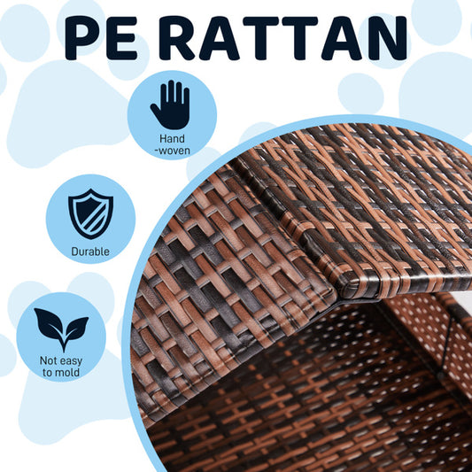 Herringbone Top Brown Gradient Rattan