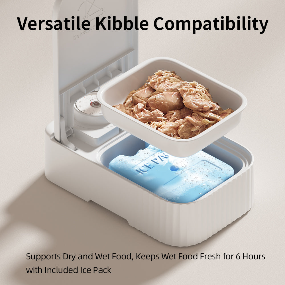 smart automatic pet feeder for dogs and cats with programmable feeding schedule