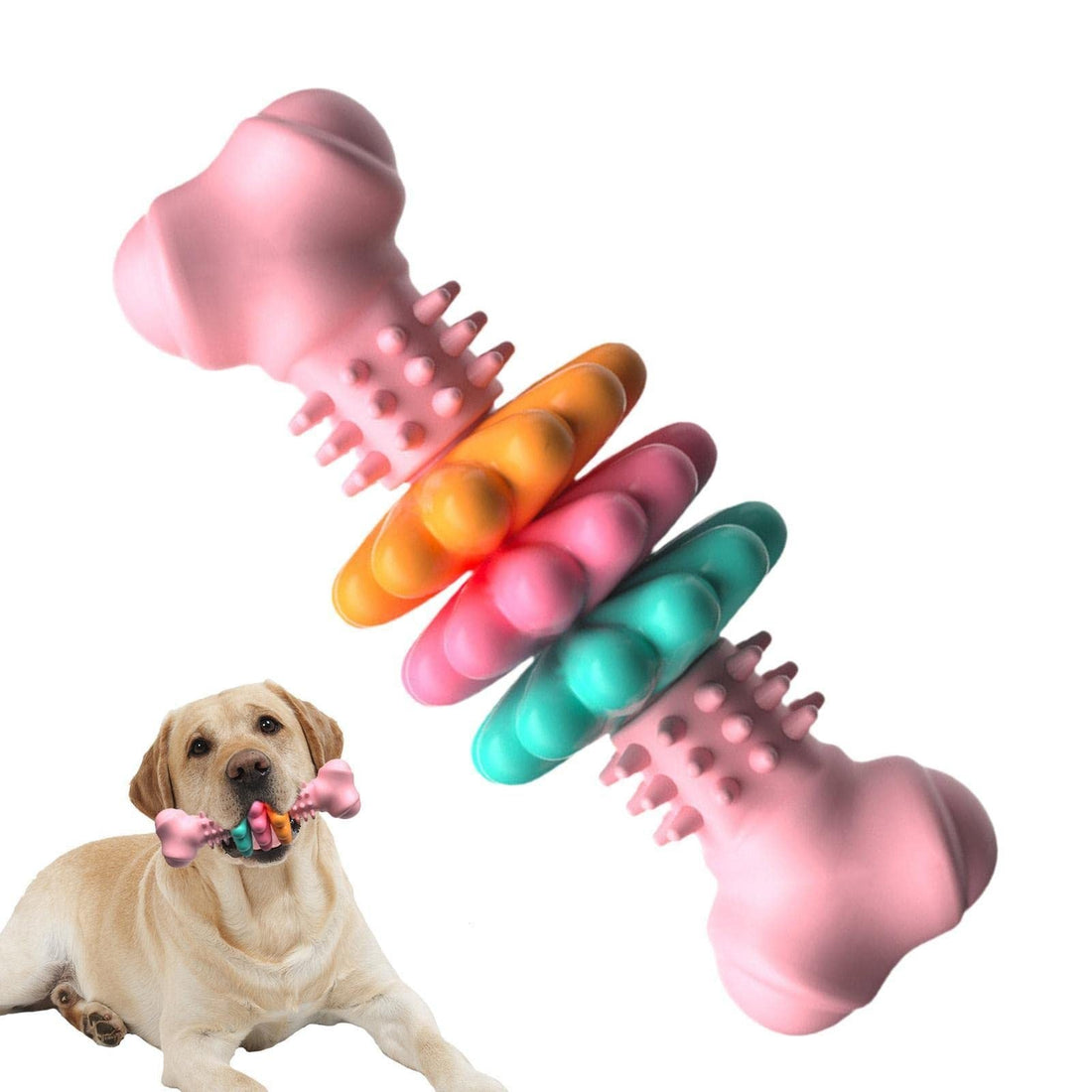 dog chewing durable rubber toy aggressive dog chewing strong toy interactive dog toy for heavy chewers