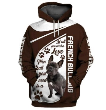 3D Dog Print Hoodie for Dog Lovers – Multiple Breeds Available