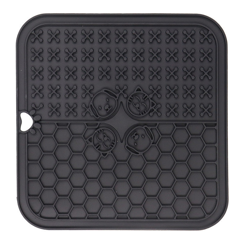 Silicone Pet Suction Cup Licking Pad Pet Placemat Silicone Licking Plate Pad