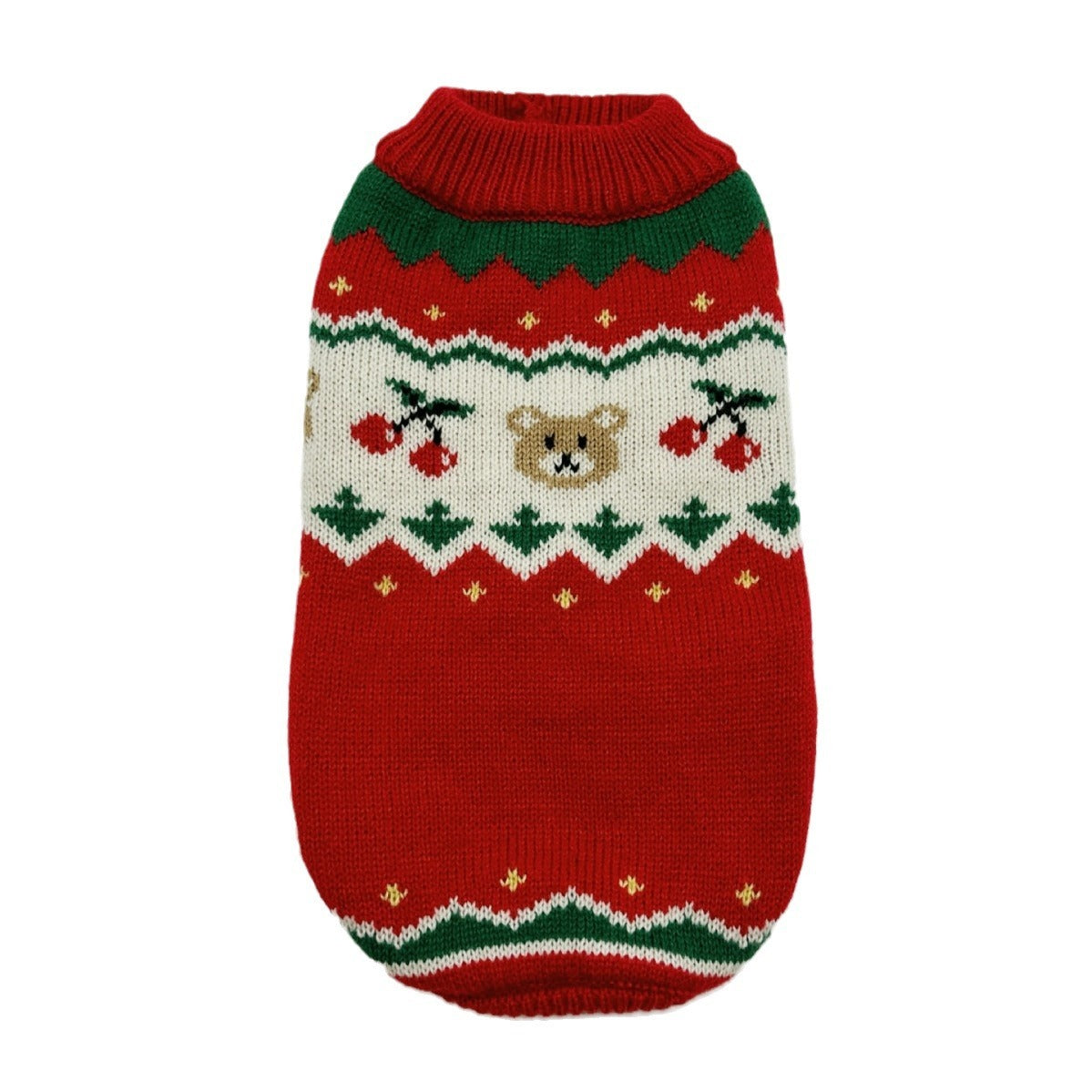 Christmas Cherry Pet Sweater Clothes Warm