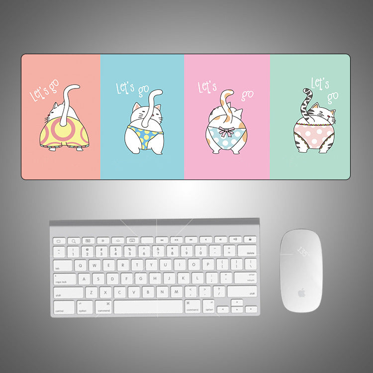 Cute Cat XXL Mouse Pad – Non-Slip Gaming Desk Mat