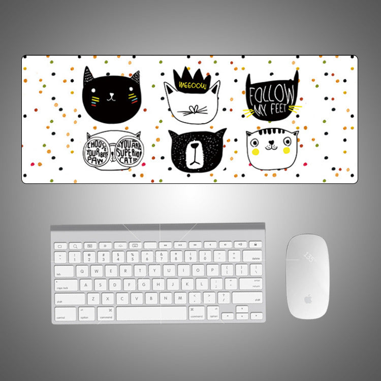 Cute Cat XXL Mouse Pad – Non-Slip Gaming Desk Mat