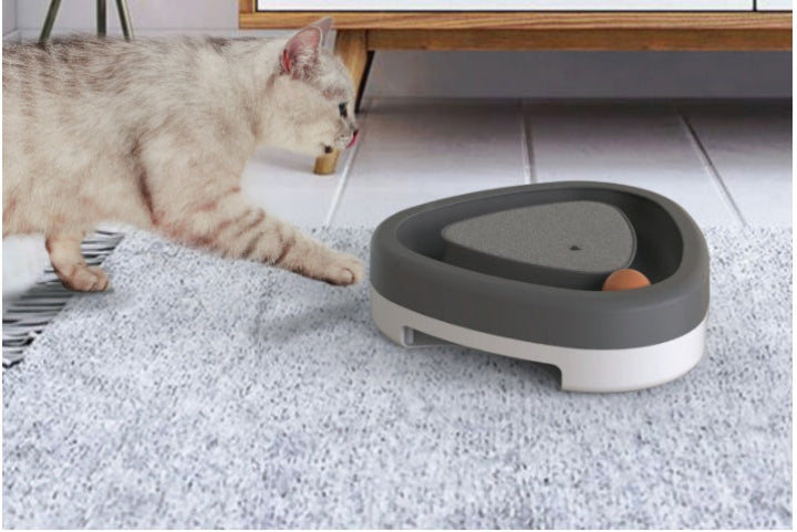 Pet Cat Self-hey Toy Smart Funny Cat Triangle Turntable Electric