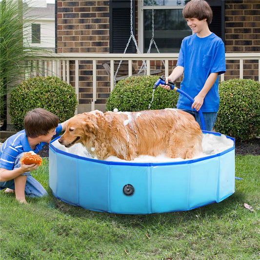 Foldable Dog Pool – Portable Pet Swimming & Bath Pool