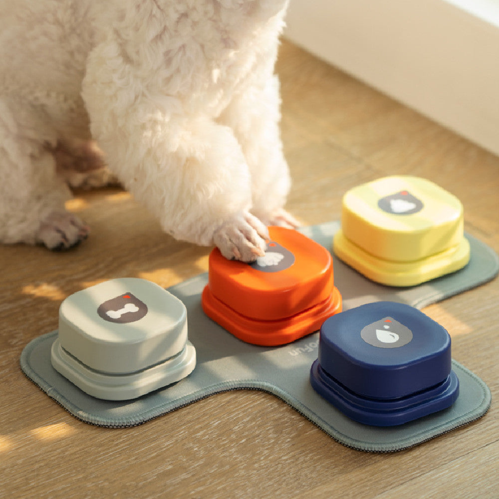4 Colors Pet Communication Button One-click Prevent Physical Inactivity Recordable Dog Talking Button