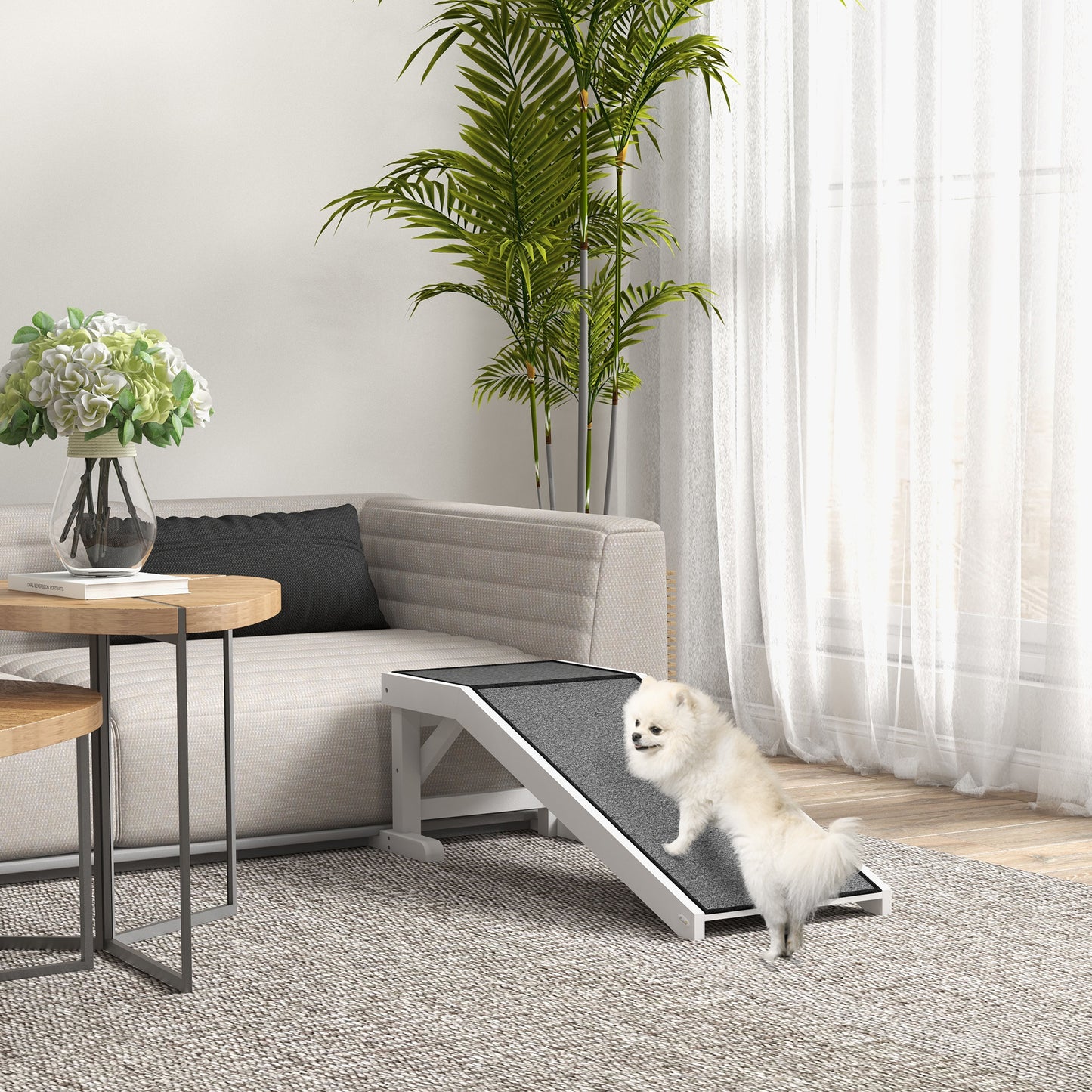 49" Non-Slip Pet Ramp for Dogs & Cats | Foldable Indoor Dog Ramp for Bed & Couch