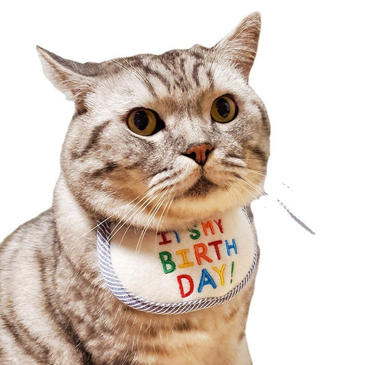 Pet Cat Bib Holiday Birthday Bib Pet Supplies Bib Triangle Scarf