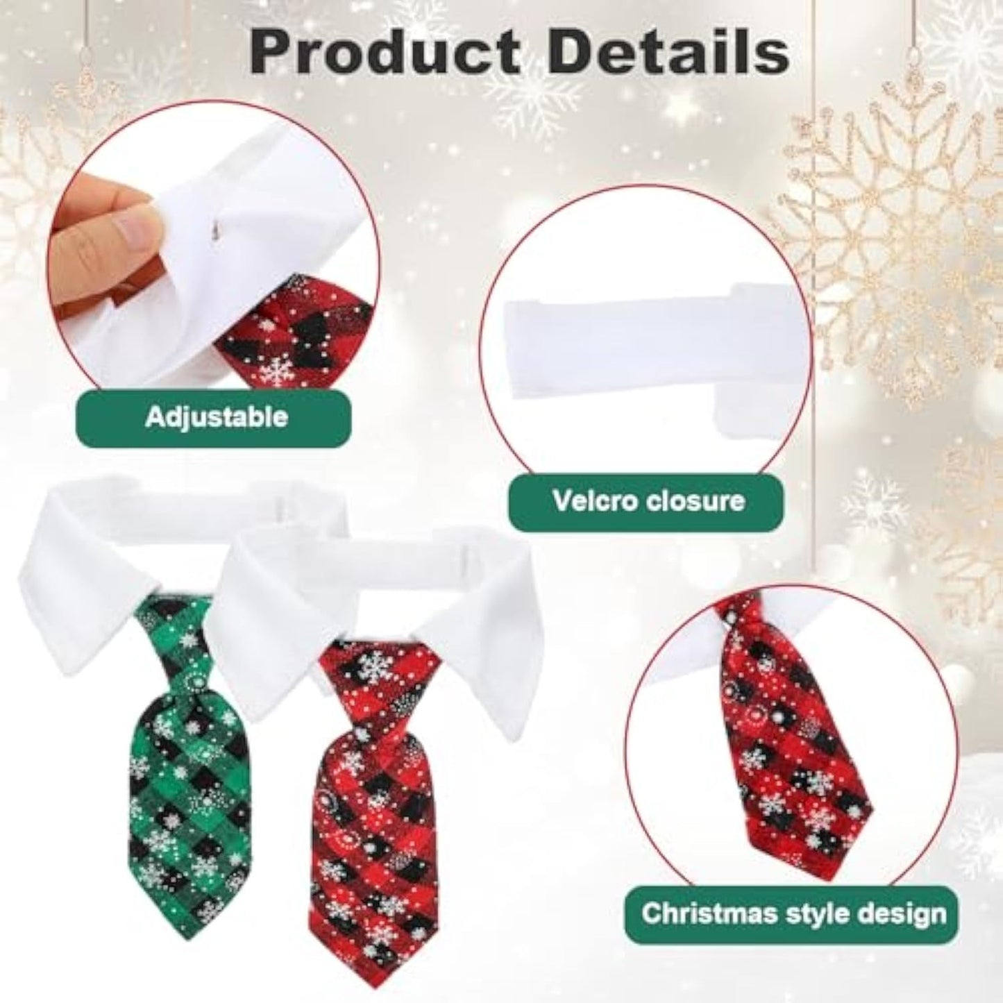 Christmas Dog Necktie , Pet Tie Collar