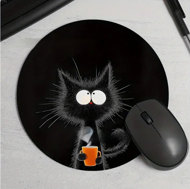 Cute Black Cat Mouse Pad – Non-Slip Absorbent Desk Mat (2026)