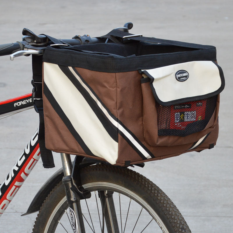 Best Pet Bicycle Carrier Bag for Dogs & Cats | Front Bike Basket Removable