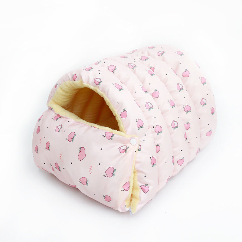 Soft Plush Cat Tunnel Bed for Pets