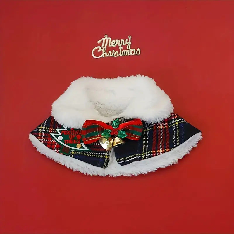 Cat Christmas Cloak Dog Shawl Pet Warm Scarf