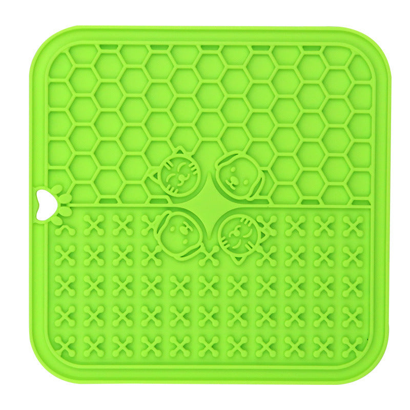 Silicone Pet Suction Cup Licking Pad Pet Placemat Silicone Licking Plate Pad