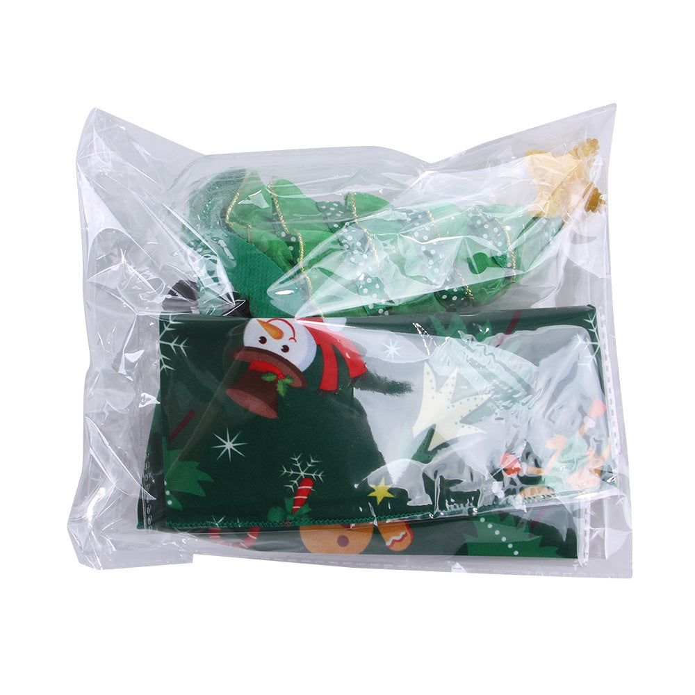 New Pet Christmas Suit, Hat And Triangle Scarf Combination