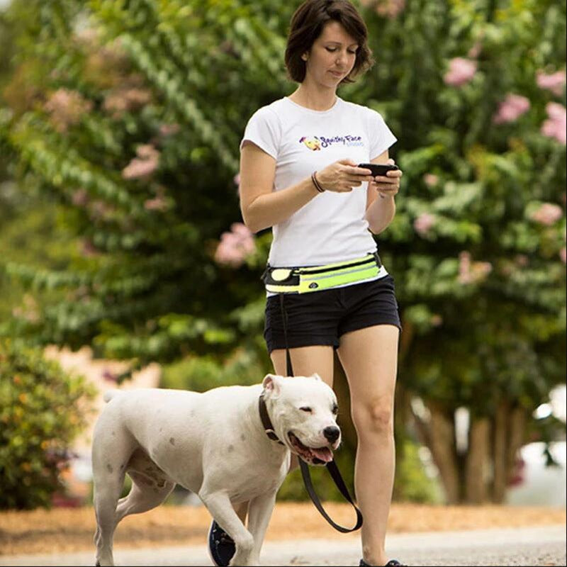 Hands Free Dog Leash Belt-Adjusable Shock Absorbing Pet Runinng Leash
