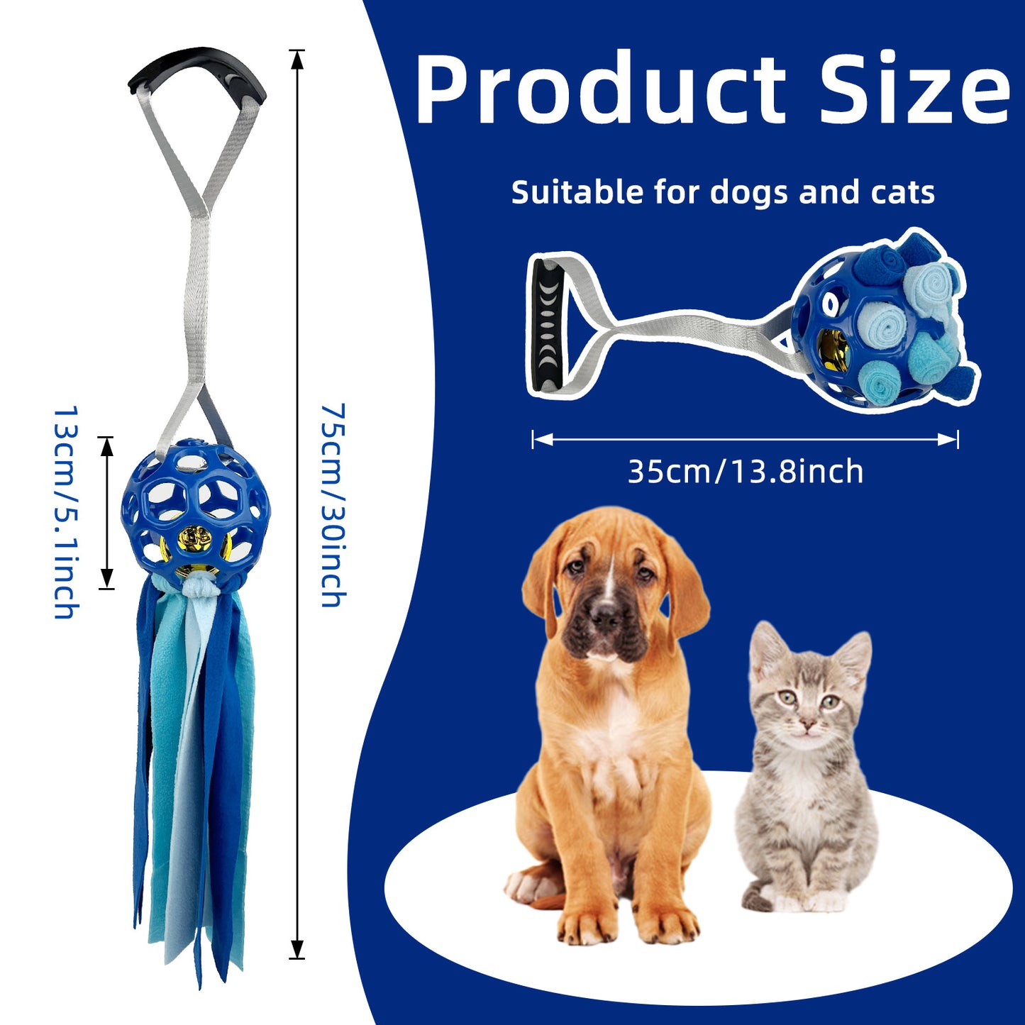 Interactive Toy Ball For Pets Hollow Ball With TPR Sound For Dogs And Cats