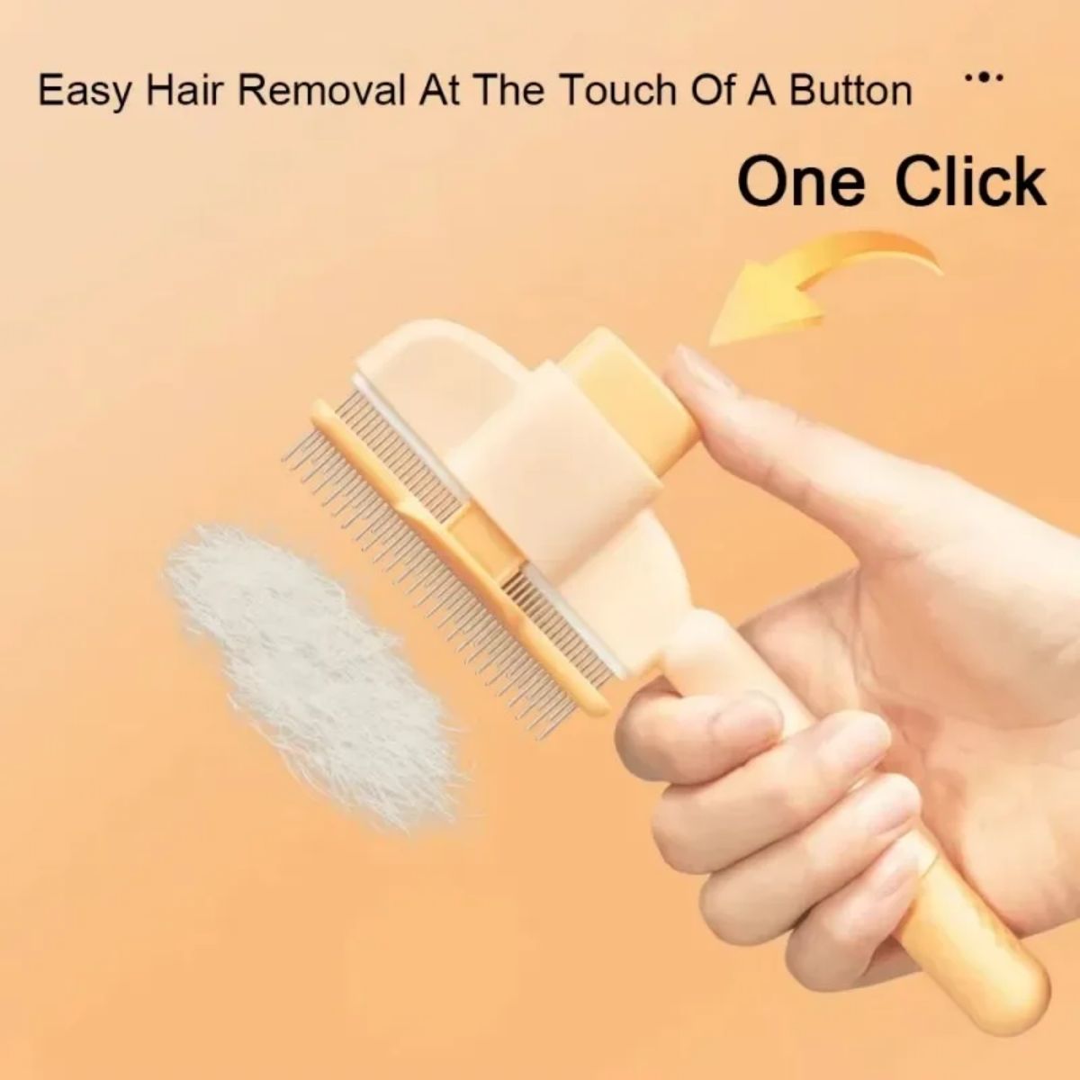 Pet Grooming Brush One-Click Hair Removal Gentle On Skin