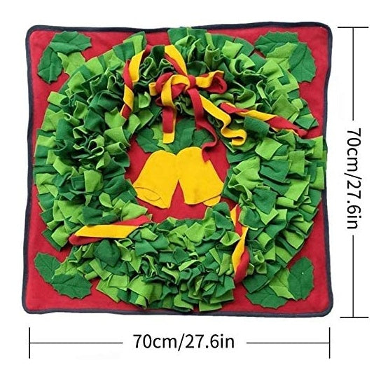 Christmas pet sniffing mat