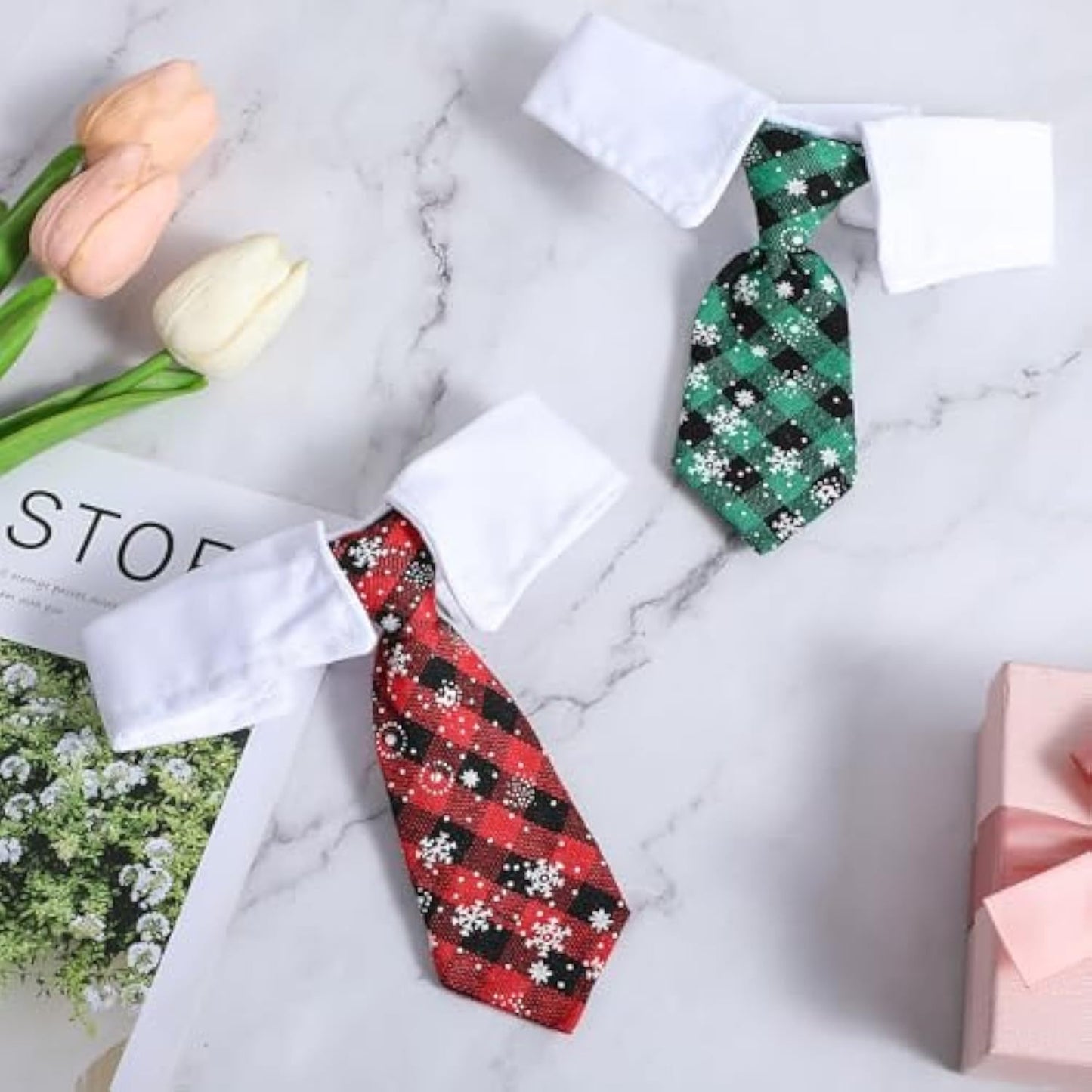 Christmas Dog Necktie , Pet Tie Collar