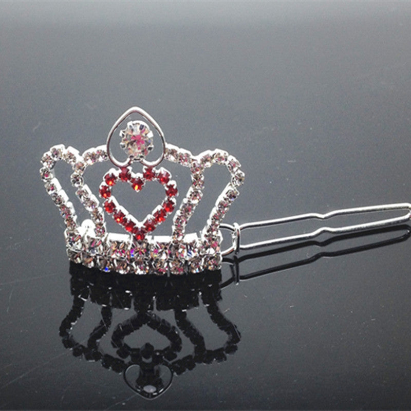 Rhinestone Small Crown Barrettes Dogs And Cats Supplies
