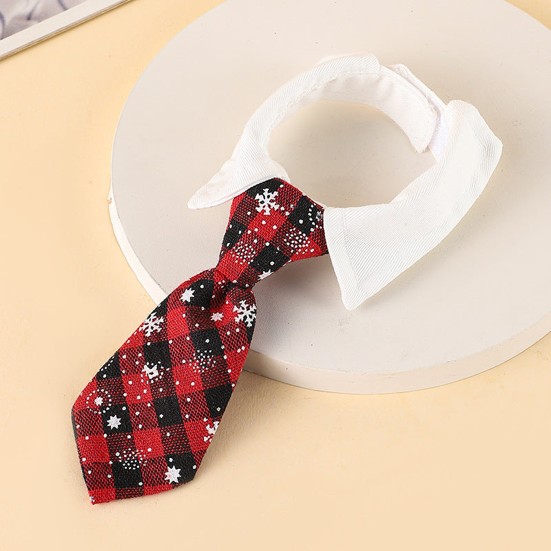 Christmas Dog Necktie , Pet Tie Collar