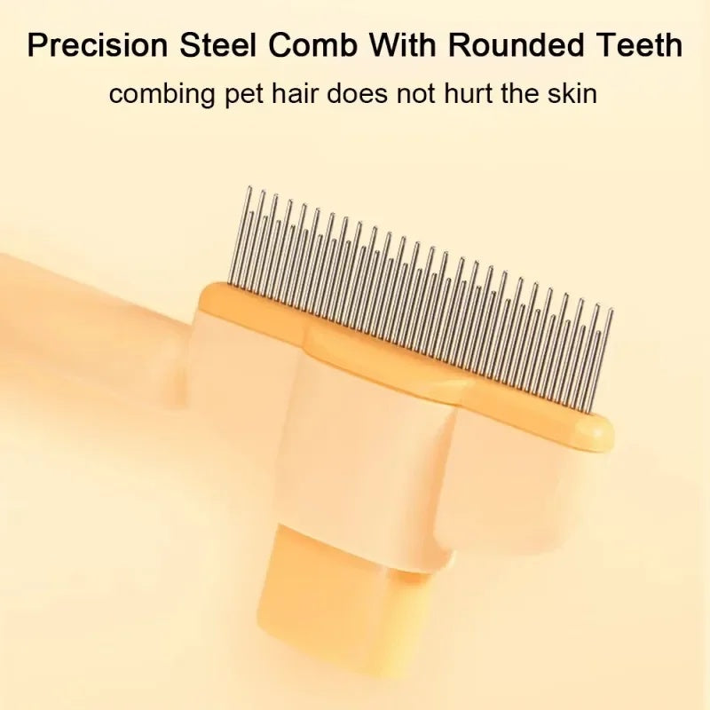 Pet Grooming Brush One-Click Hair Removal Gentle On Skin