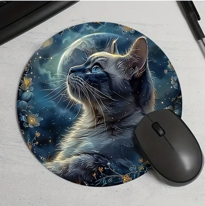 Cute Black Cat Mouse Pad – Slip Absorbent Desk Mat