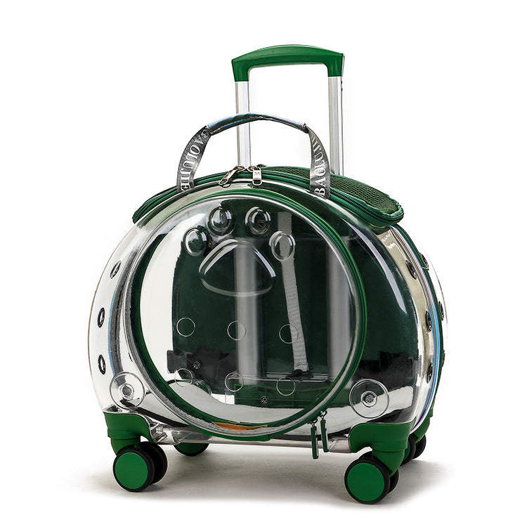 Transparent Pet Carrier Trolley