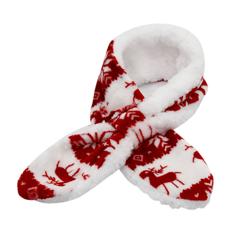 Plush Christmas Pet Warm Scarf