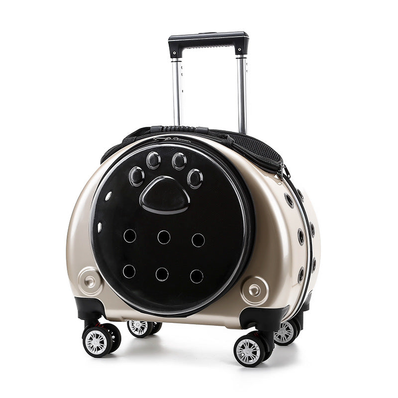 Transparent Pet Carrier Trolley