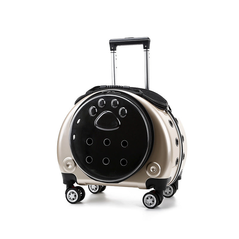 Transparent Pet Carrier Trolley
