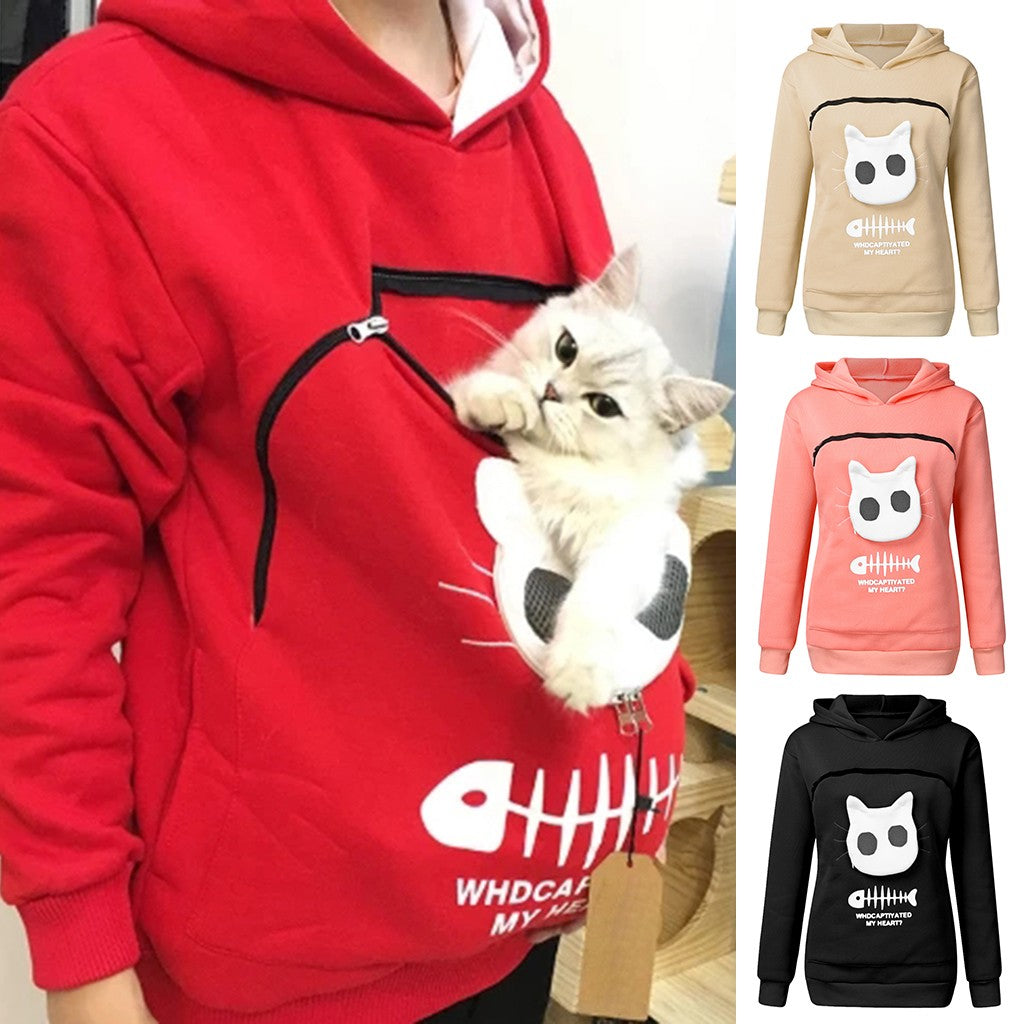 Pet Carrier Hoodie for Cats & Small Dogs | Cozy Pet Lover Hoodie