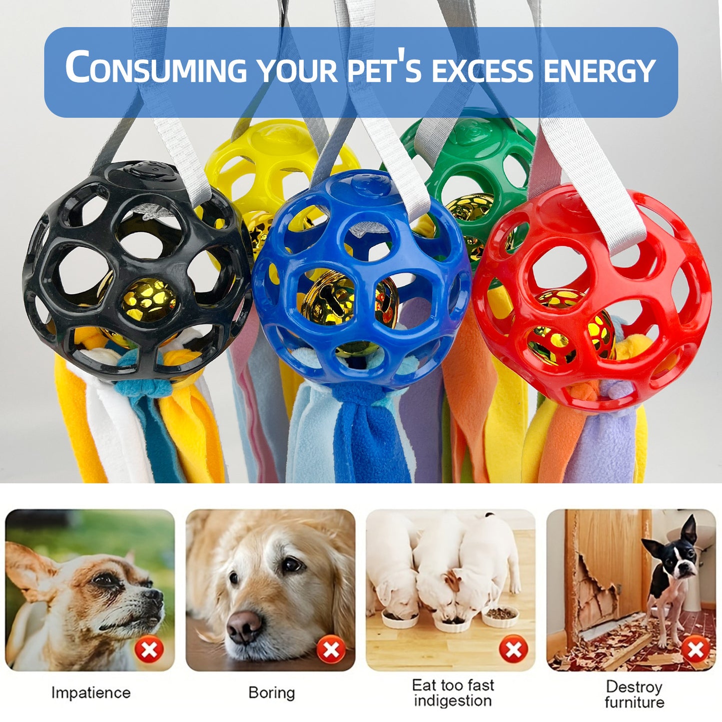 Interactive Toy Ball For Pets Hollow Ball With TPR Sound For Dogs And Cats