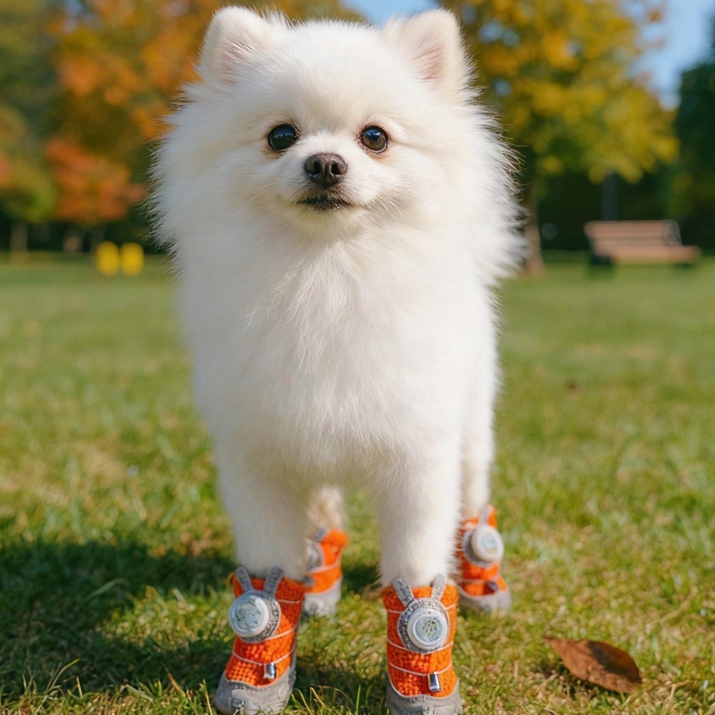 2026 New Glowing Dog Shoes 4PCS LED Light-Up