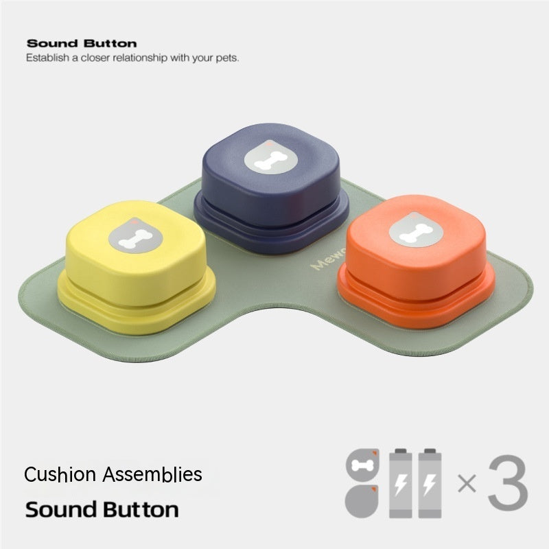 4 Colors Pet Communication Button One-click Prevent Physical Inactivity Recordable Dog Talking Button